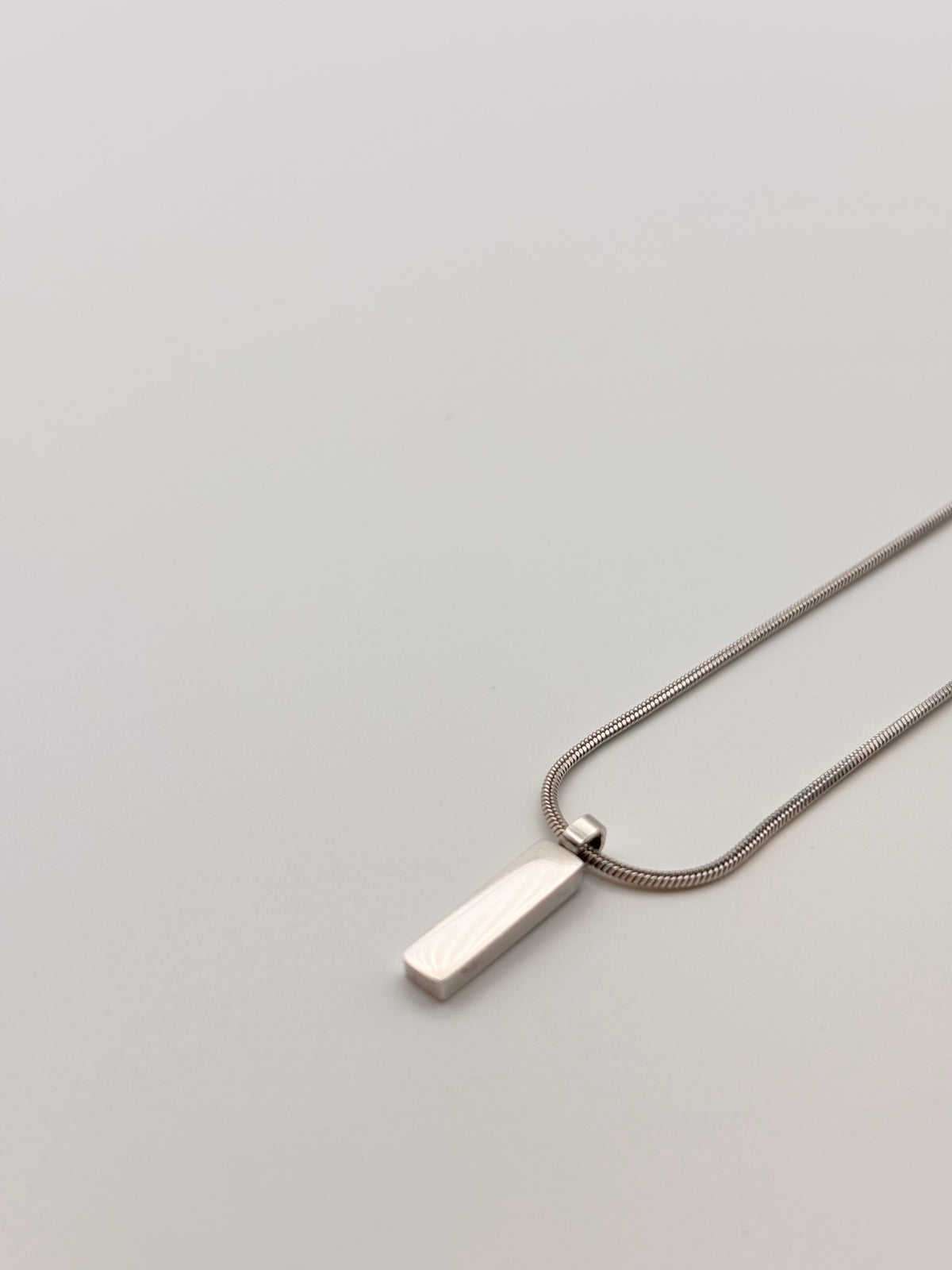 Snake | Halsband med hänge - Silver