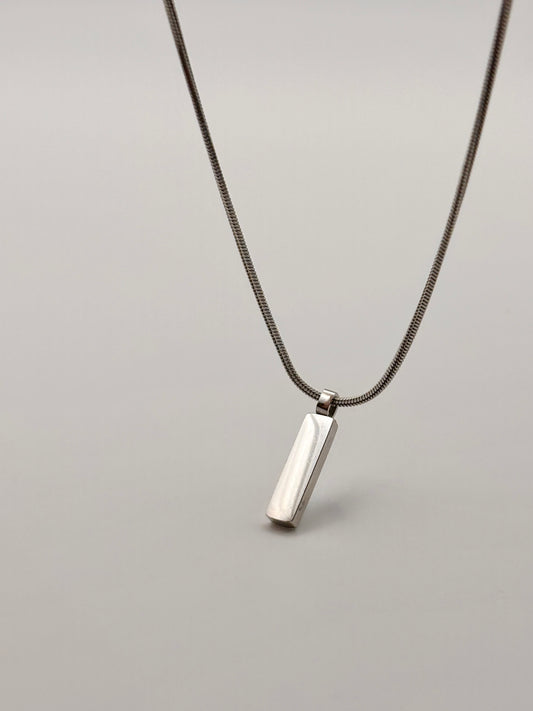 Snake | Halsband med hänge - Silver
